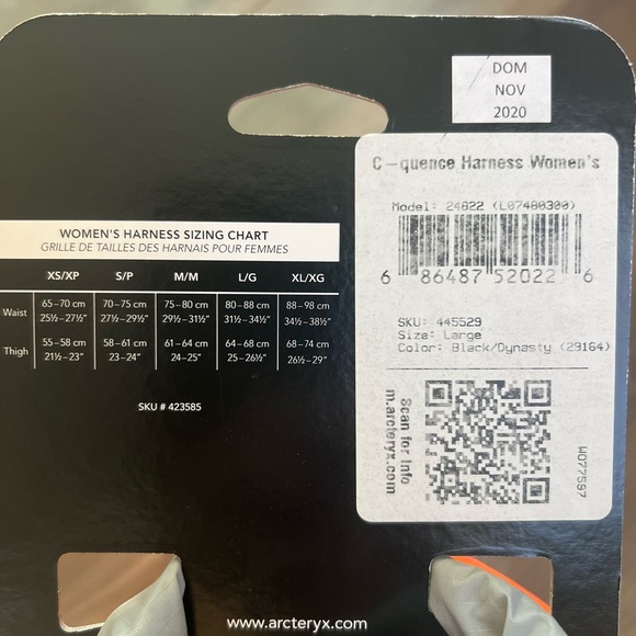 NWT Arc'teryx C-QUENCE HARNESS WOMEN'S L - Picture 10 of 16